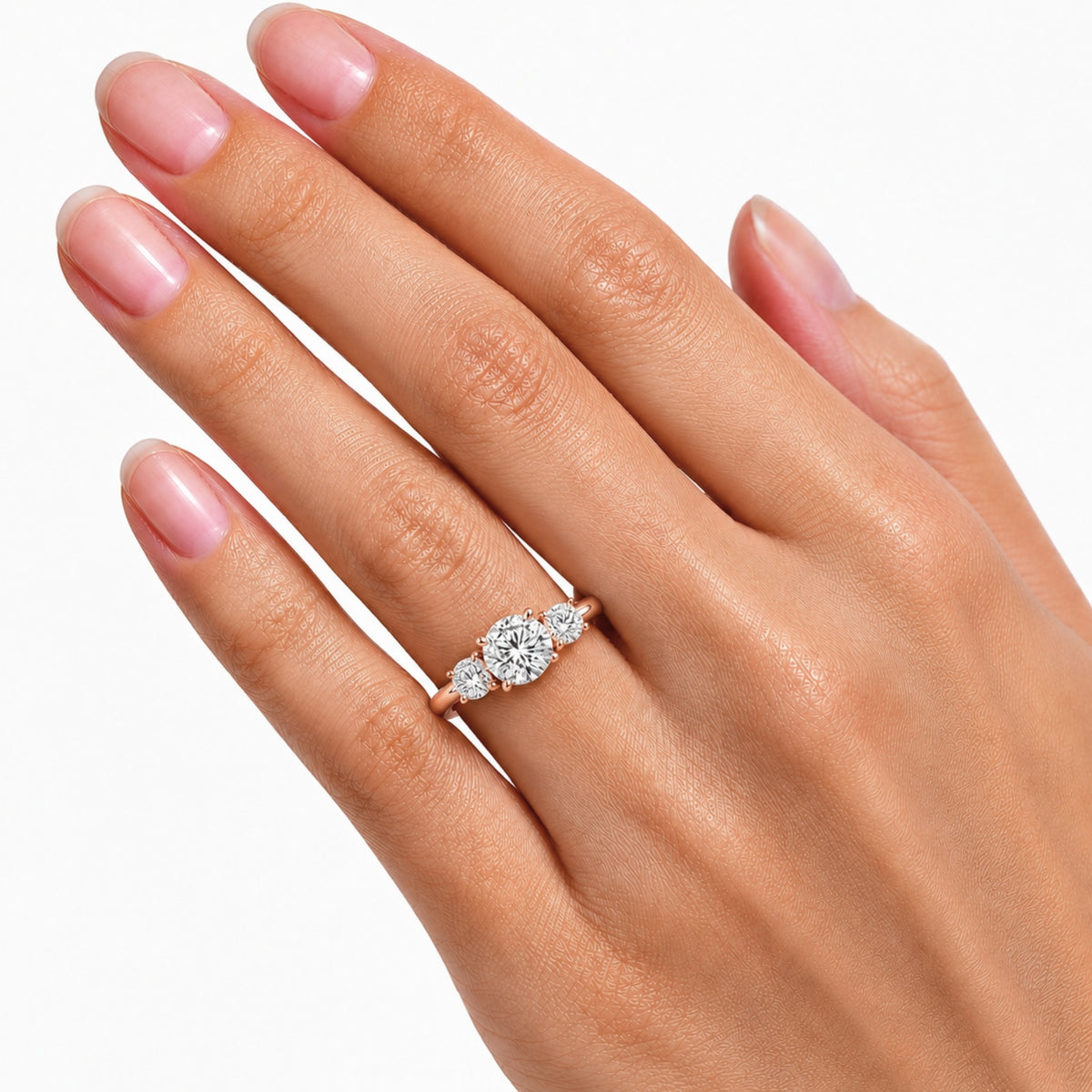 Diamonair 3 Stone Ring Set - Lab Grown Diamond 14K Gold 3 Stone Ring