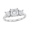 2.00-5.00 Carat T.W. Princess-cut Lab Grown Diamond (F/VS+) 14K Gold 3 Stone Ring