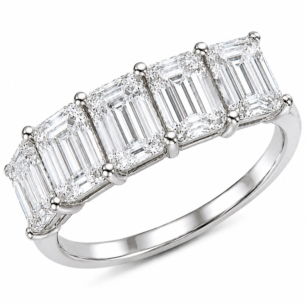Diamonair 5 Stone Prong Ring set - Lab Grown Diamond 14K Gold 5 Stone Prong Ring