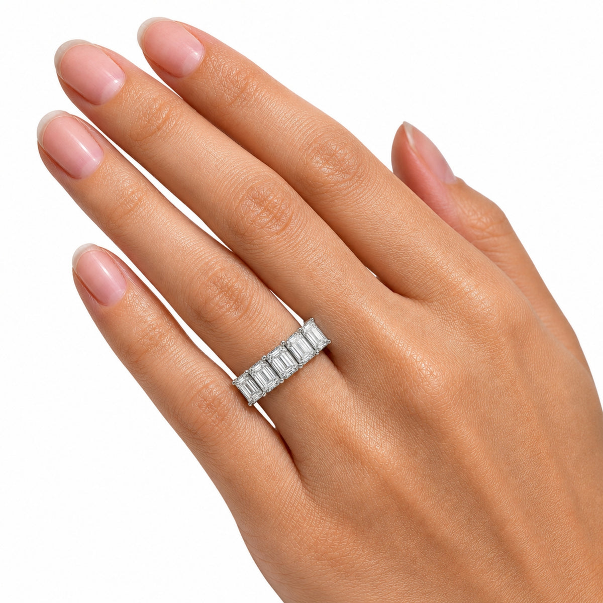 Diamonair 5 Stone Prong Ring set - Lab Grown Diamond 14K Gold 5 Stone Prong Ring