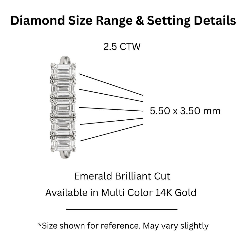 Diamonair 5 Stone Prong Ring set - Lab Grown Diamond 14K Gold 5 Stone Prong Ring