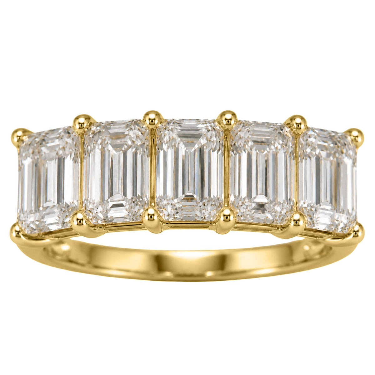 Diamonair 5 Stone Prong Ring set - Lab Grown Diamond 14K Gold 5 Stone Prong Ring