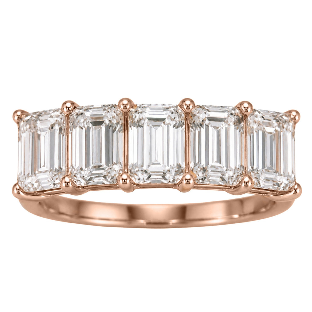 Diamonair 5 Stone Prong Ring set - Lab Grown Diamond 14K Gold 5 Stone Prong Ring