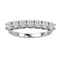 2.00-5.00 Carat T.W. Round-cut Lab Grown Diamond (F/VS+) 14K Gold 7 Stone Band Ring