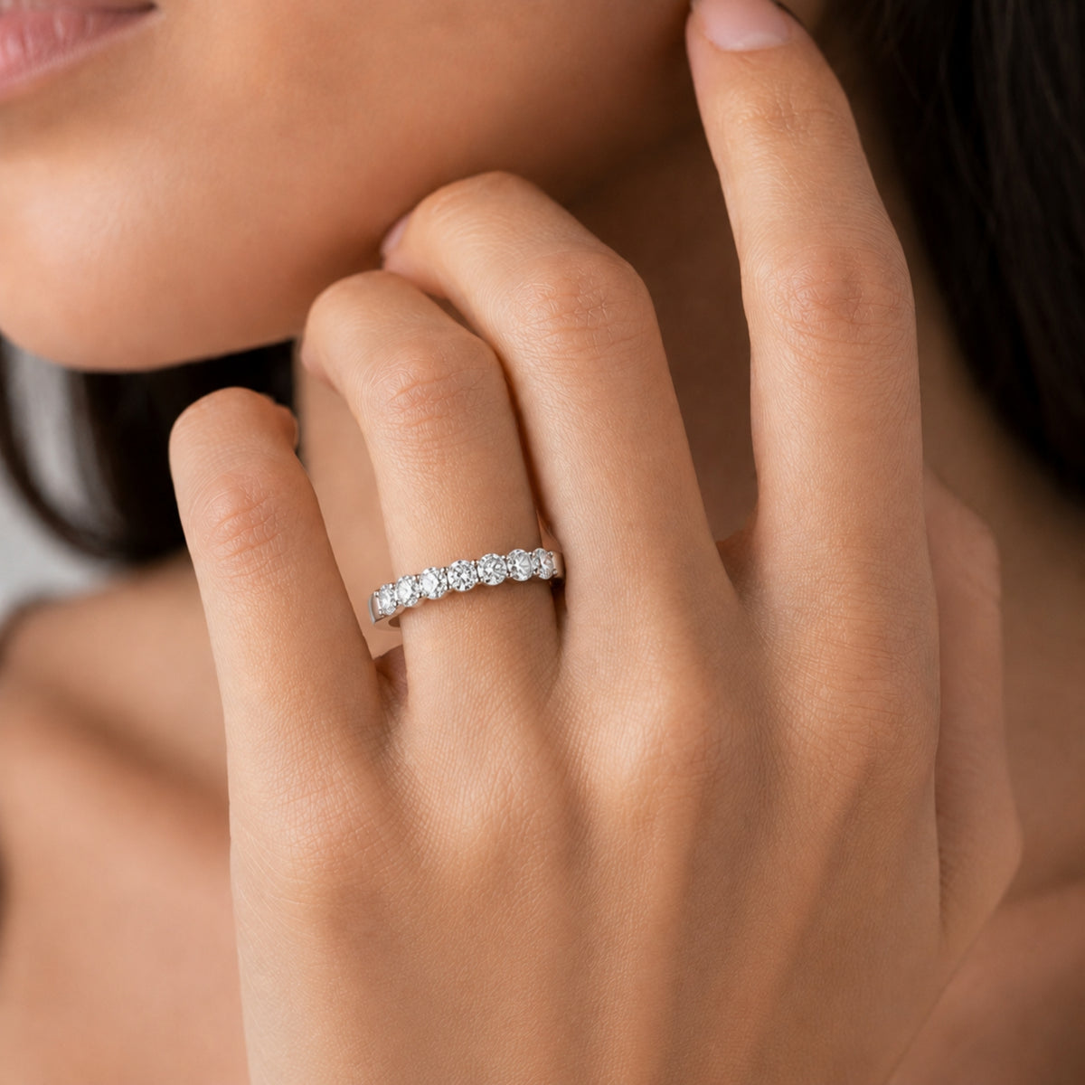 Diamonair 7 Stone Ring set - Lab Grown Diamond 14K Gold 7 Stone Ring