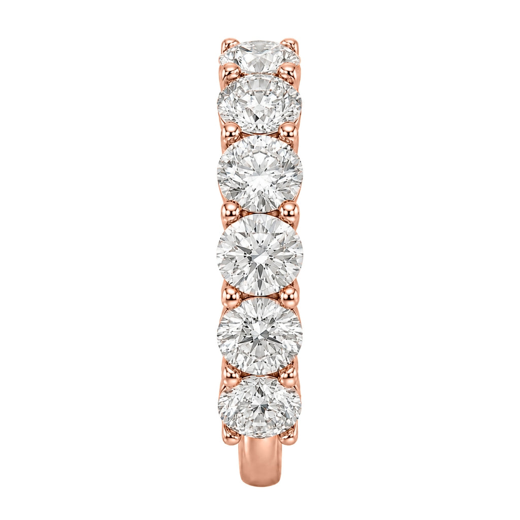 2.00-5.00 Carat T.W. Round-cut Lab Grown Diamond (F/VS+) 14K Gold 7 Stone Band Ring