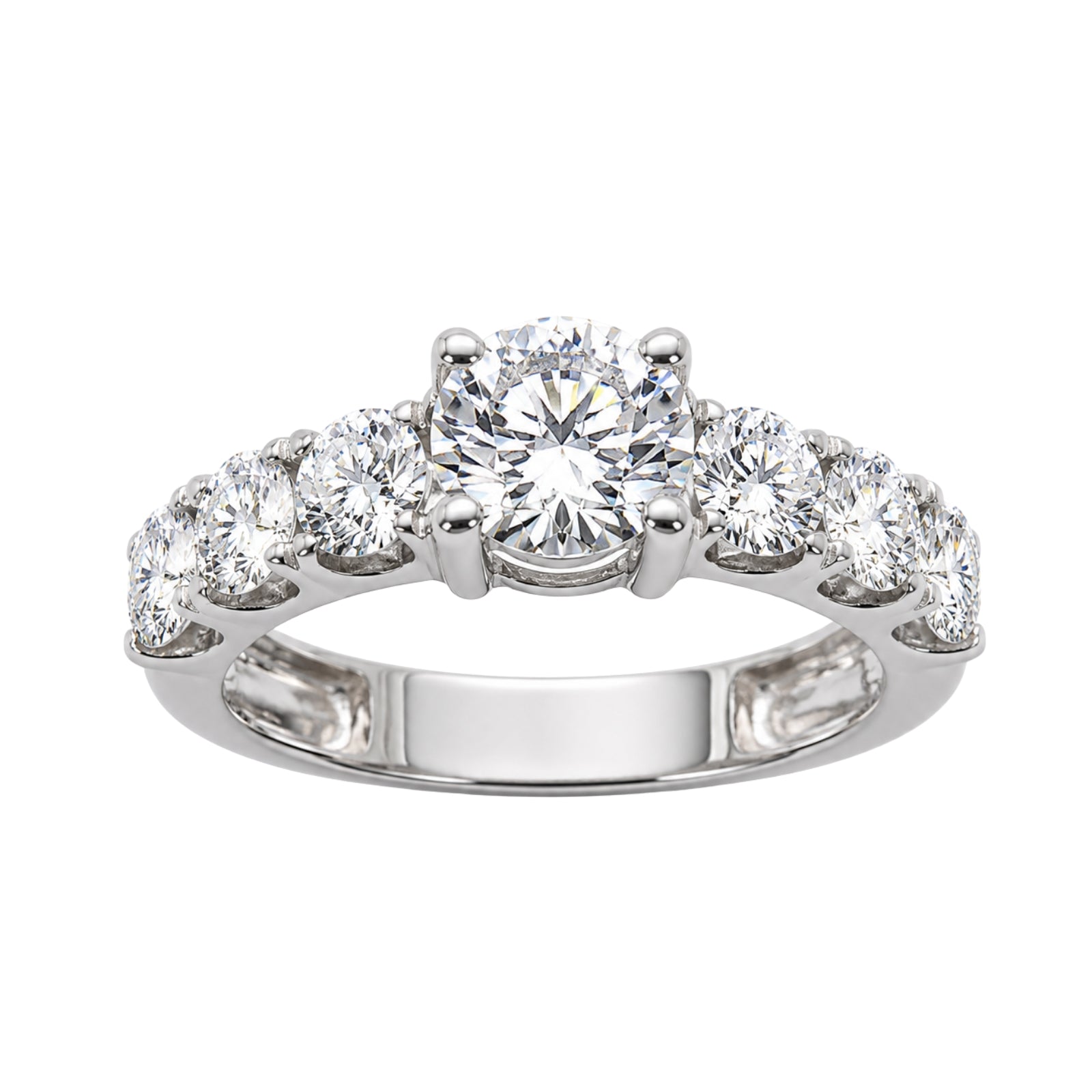 3.00 Carat T.W. Round-cut Lab Grown Diamond (F/VS+) 14K Gold Fashion Ring