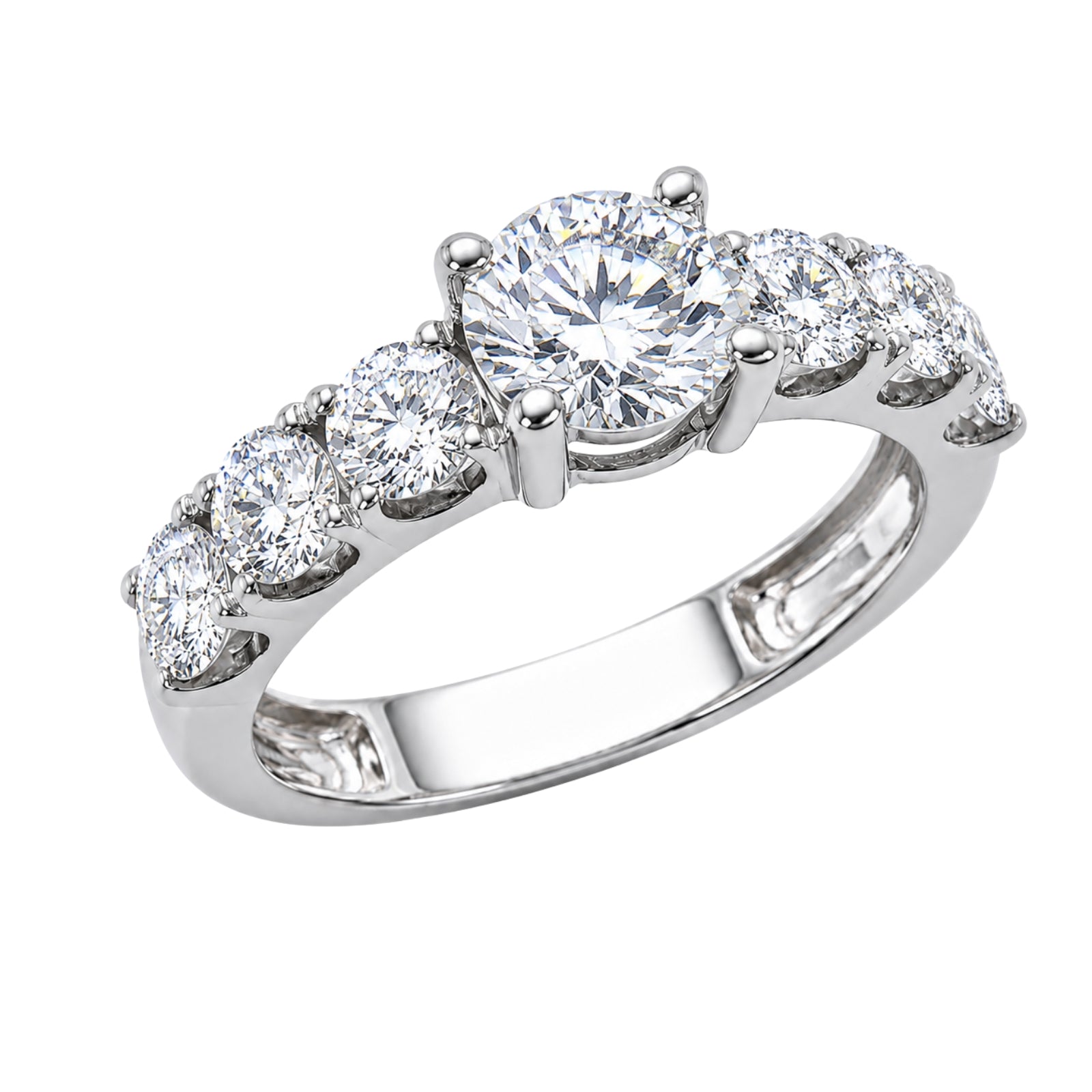 3.00 Carat T.W. Round-cut Lab Grown Diamond (F/VS+) 14K Gold Fashion Ring