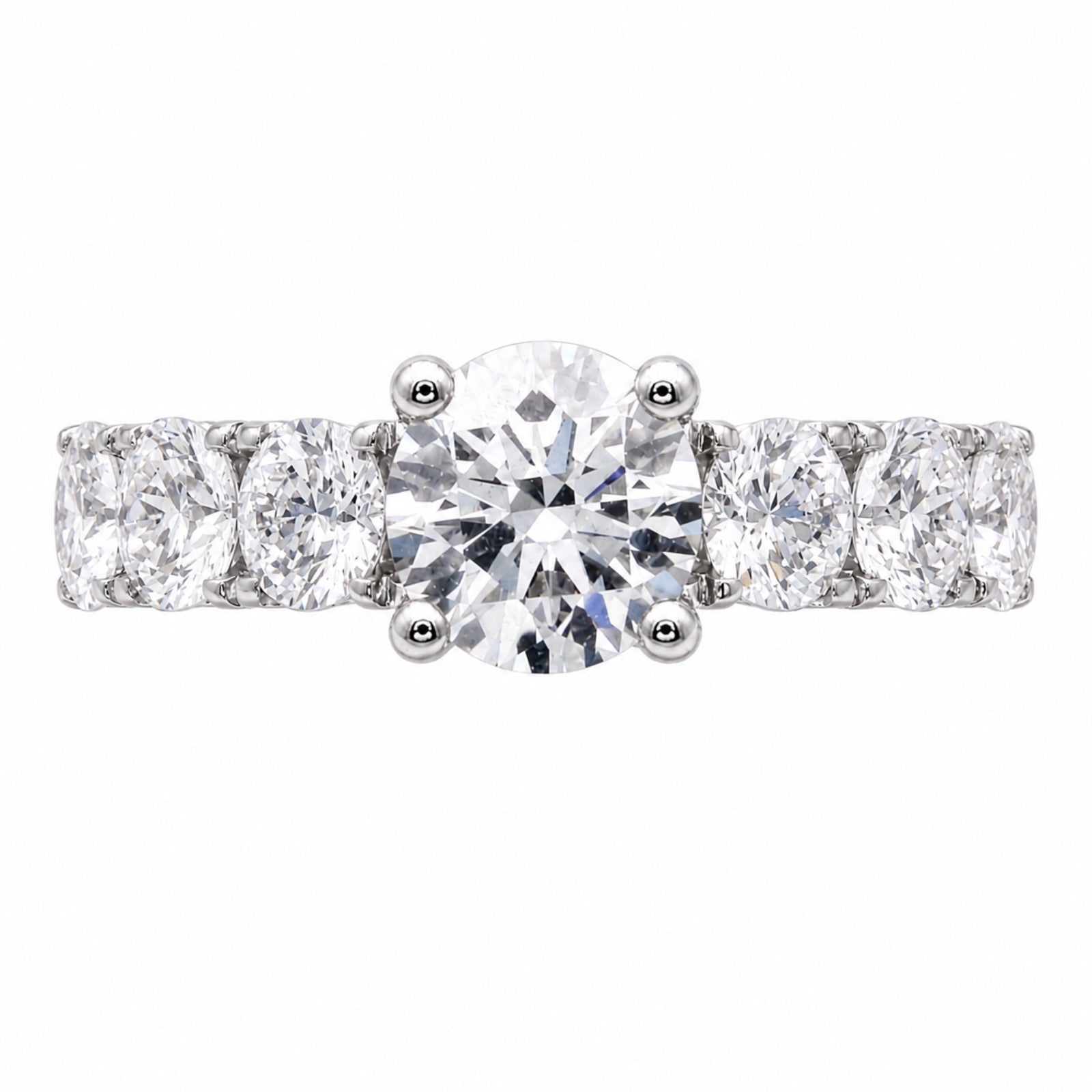 3.00 Carat T.W. Round-cut Lab Grown Diamond (F/VS+) 14K Gold Fashion Ring