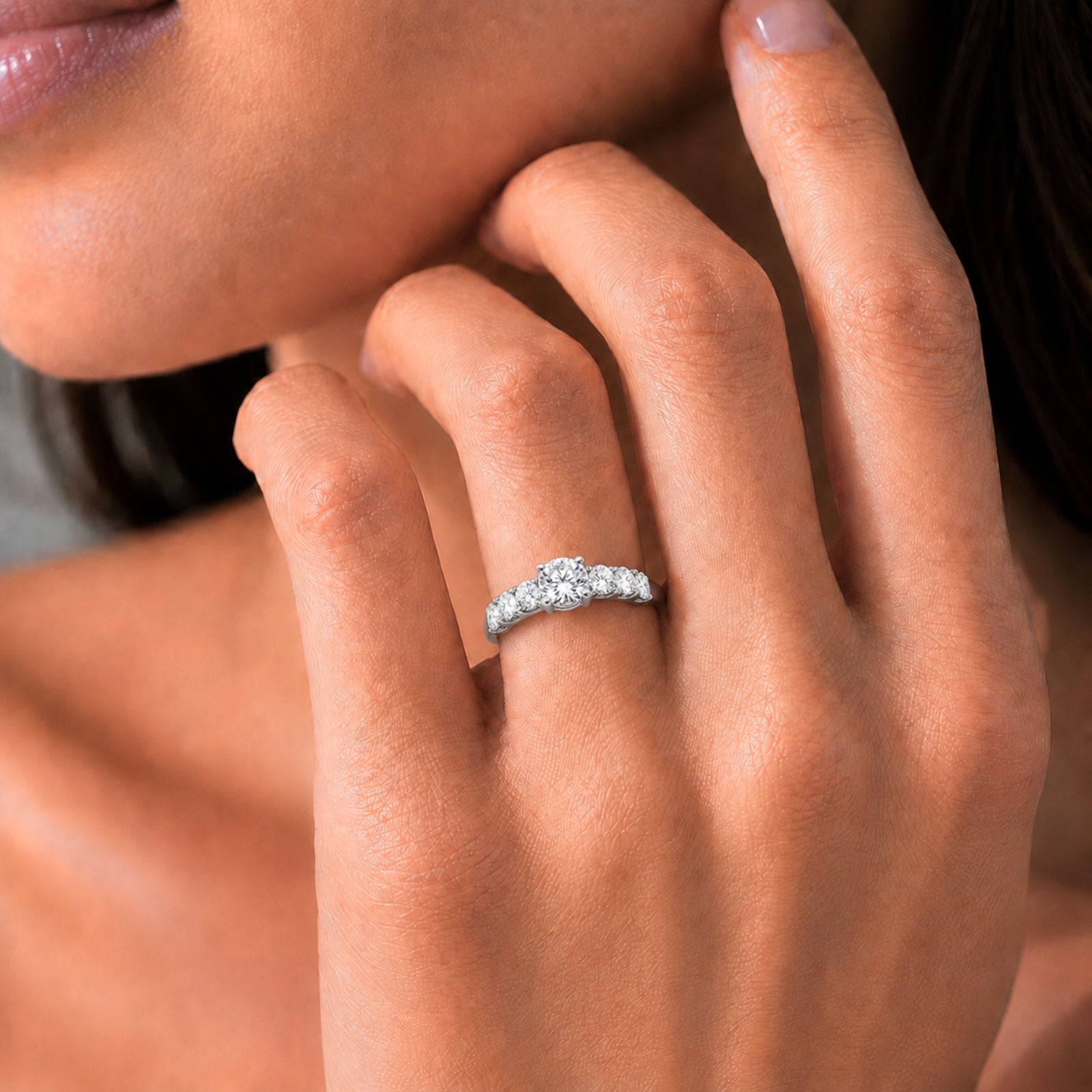 3.00 Carat T.W. Round-cut Lab Grown Diamond (F/VS+) 14K Gold Fashion Ring