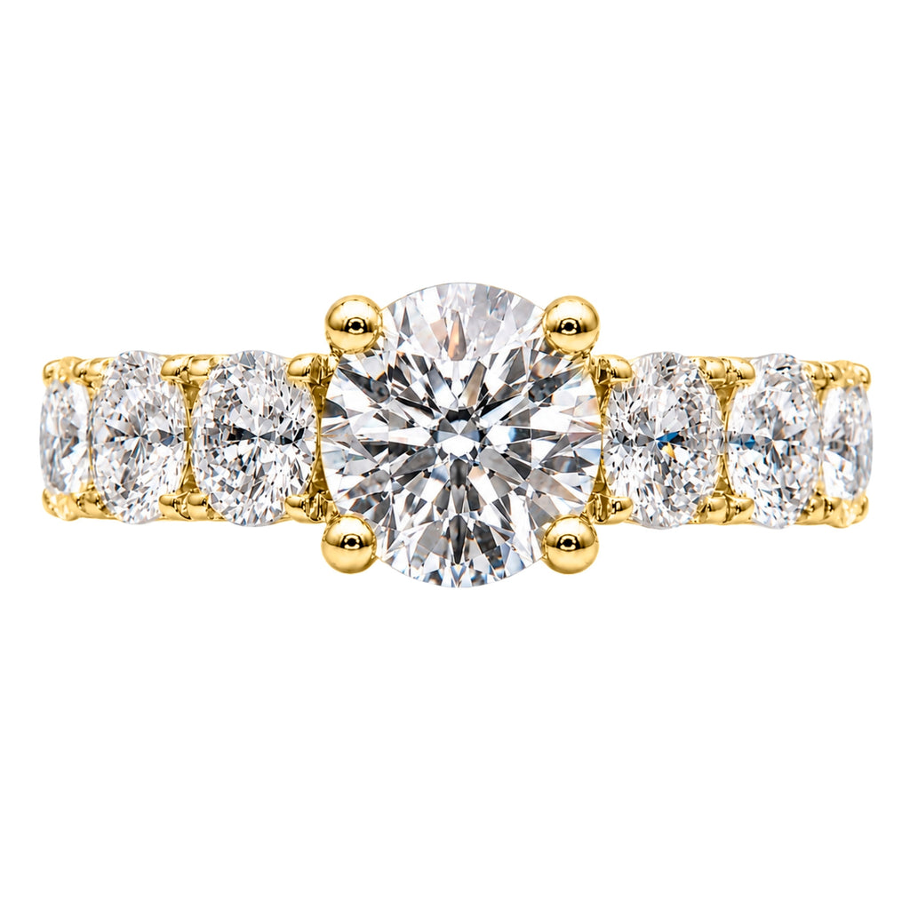 3.00 Carat T.W. Round-cut Lab Grown Diamond (F/VS+) 14K Gold Fashion Ring