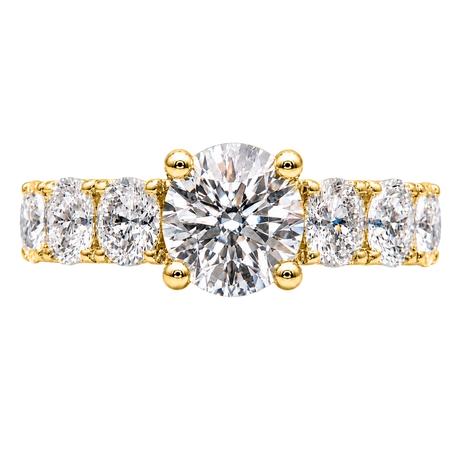 3.00 Carat T.W. Round-cut Lab Grown Diamond (F/VS+) 14K Gold Fashion Ring