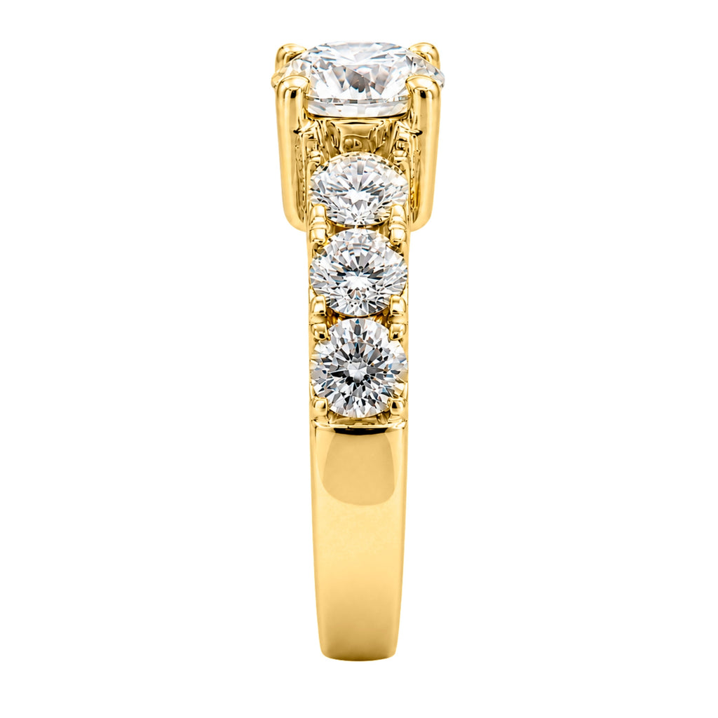 3.00 Carat T.W. Round-cut Lab Grown Diamond (F/VS+) 14K Gold Fashion Ring