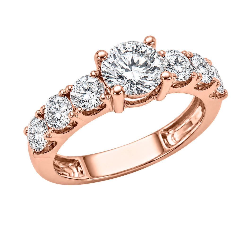 3.00 Carat T.W. Round-cut Lab Grown Diamond (F/VS+) 14K Gold Fashion Ring