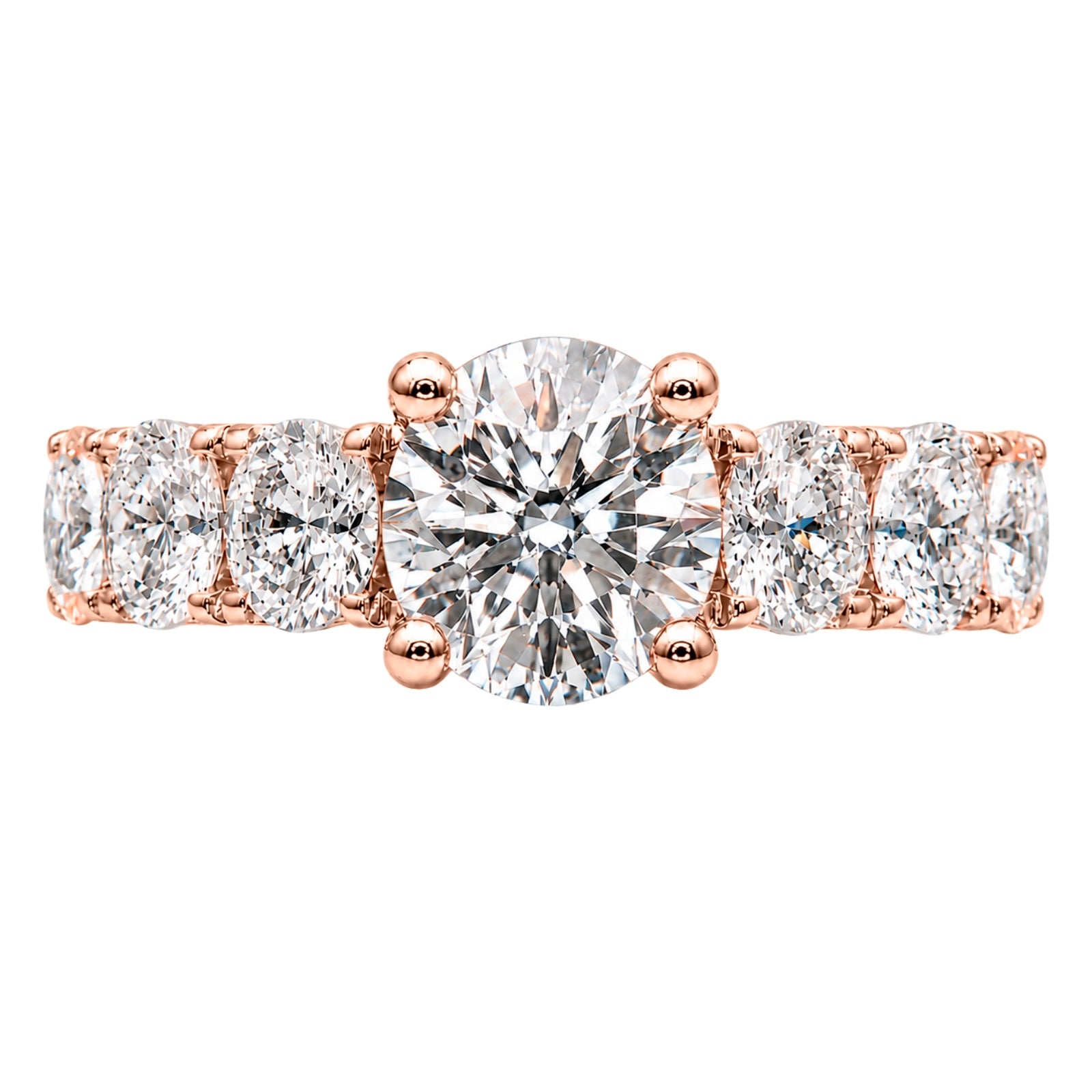 3.00 Carat T.W. Round-cut Lab Grown Diamond (F/VS+) 14K Gold Fashion Ring