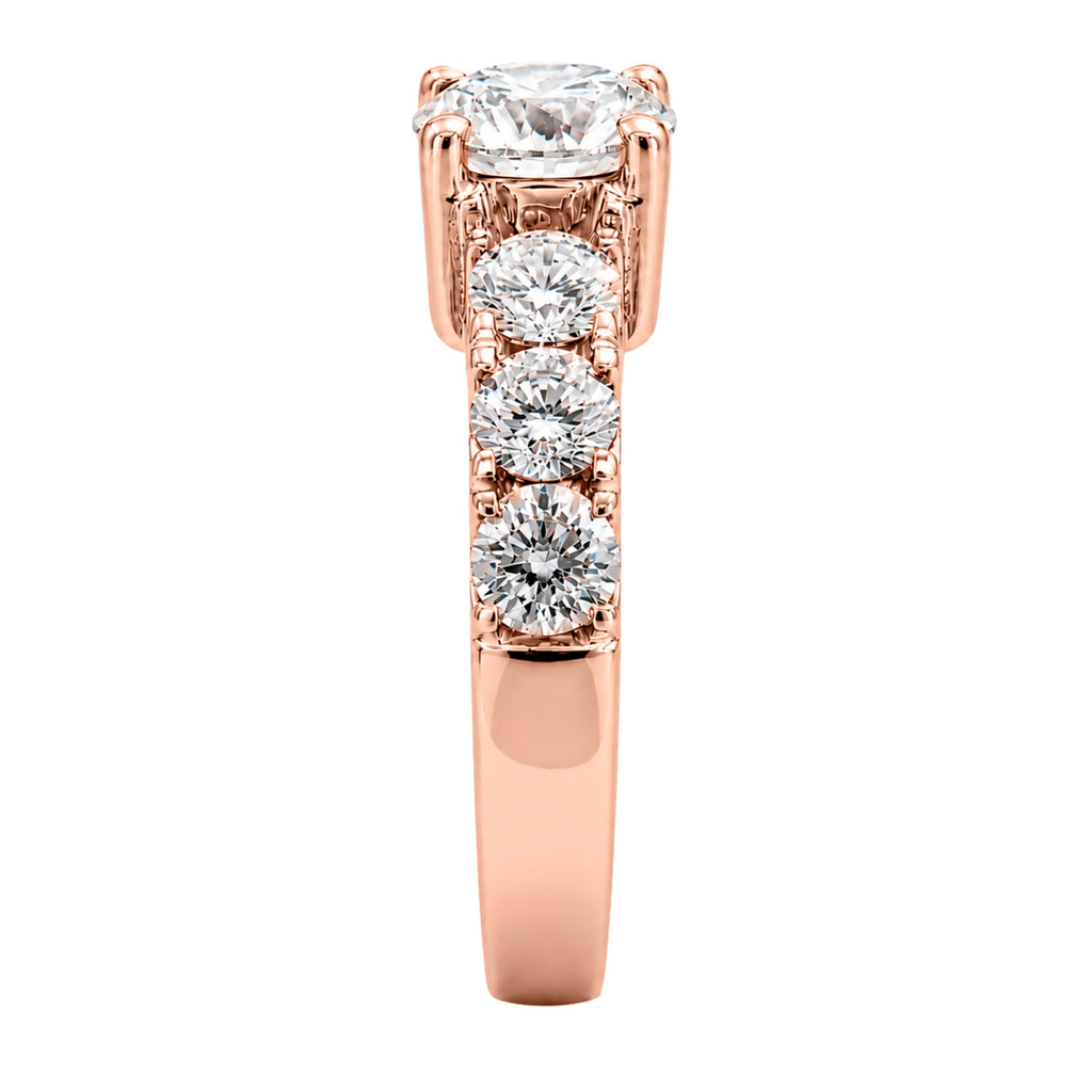 3.00 Carat T.W. Round-cut Lab Grown Diamond (F/VS+) 14K Gold Fashion Ring