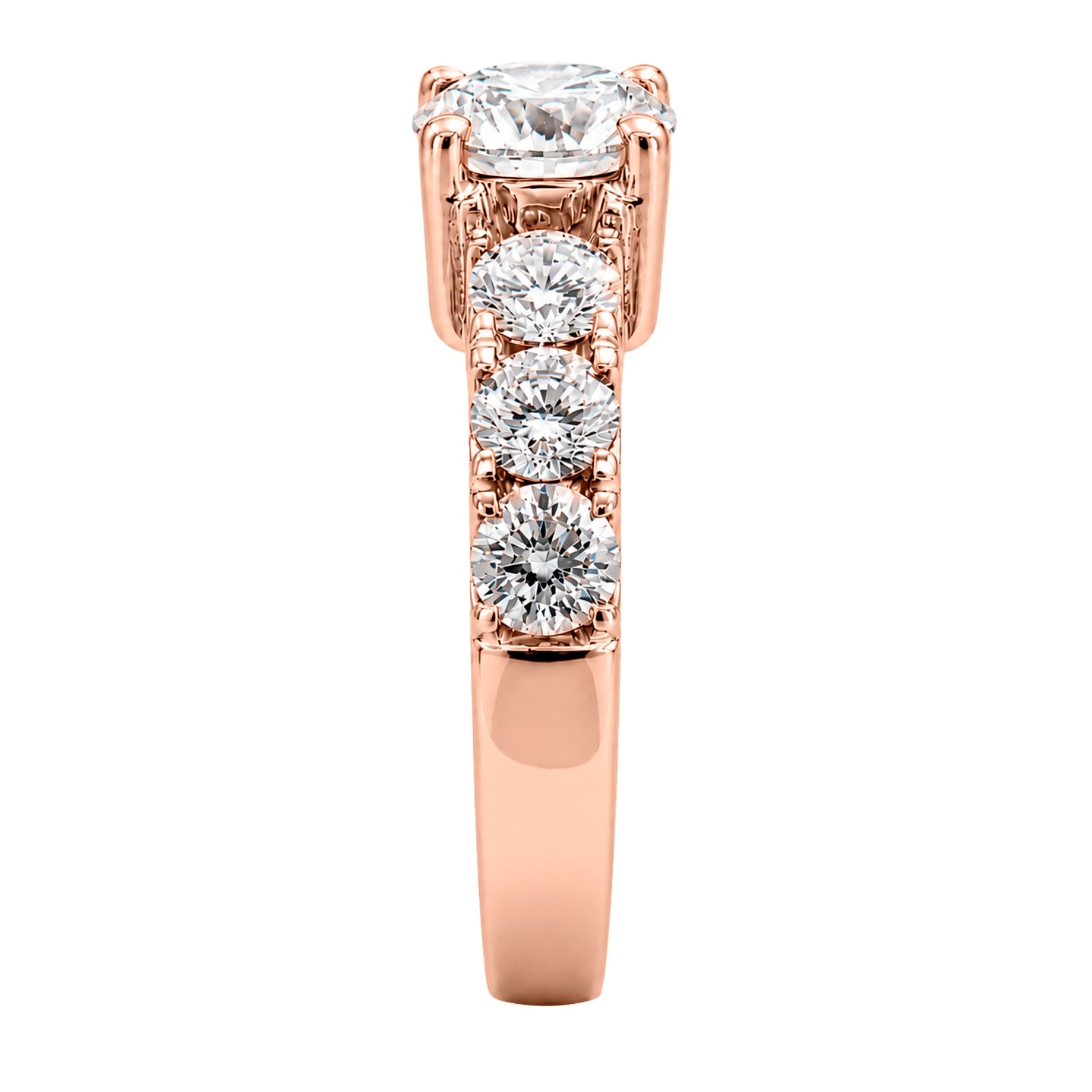 3.00 Carat T.W. Round-cut Lab Grown Diamond (F/VS+) 14K Gold Fashion Ring