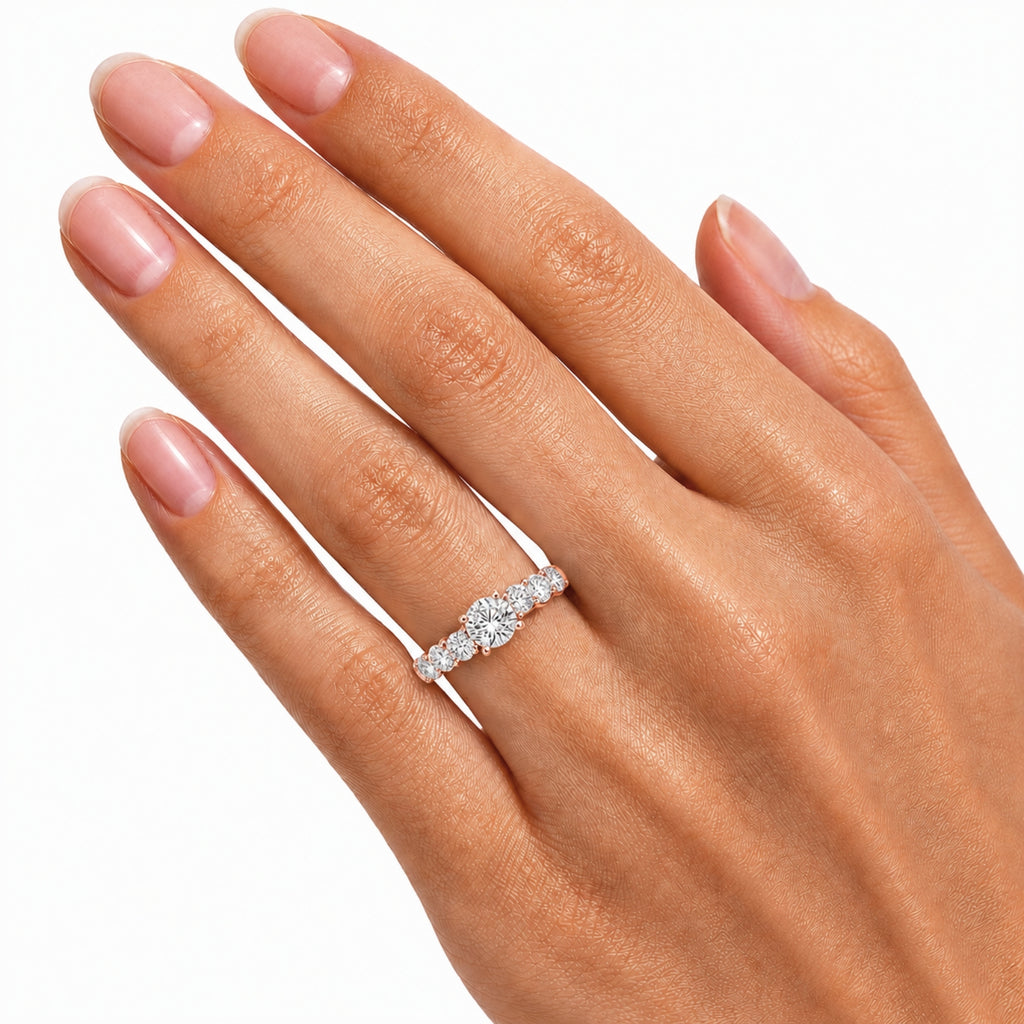 3.00 Carat T.W. Round-cut Lab Grown Diamond (F/VS+) 14K Gold Fashion Ring