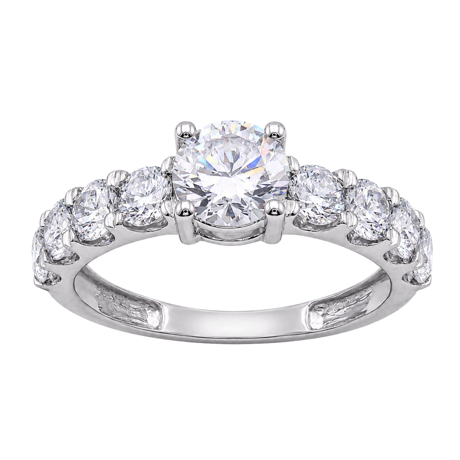 2.00 Carat T.W. Round-cut Lab Grown Diamond (F/VS+) 14K Gold Fashion Ring