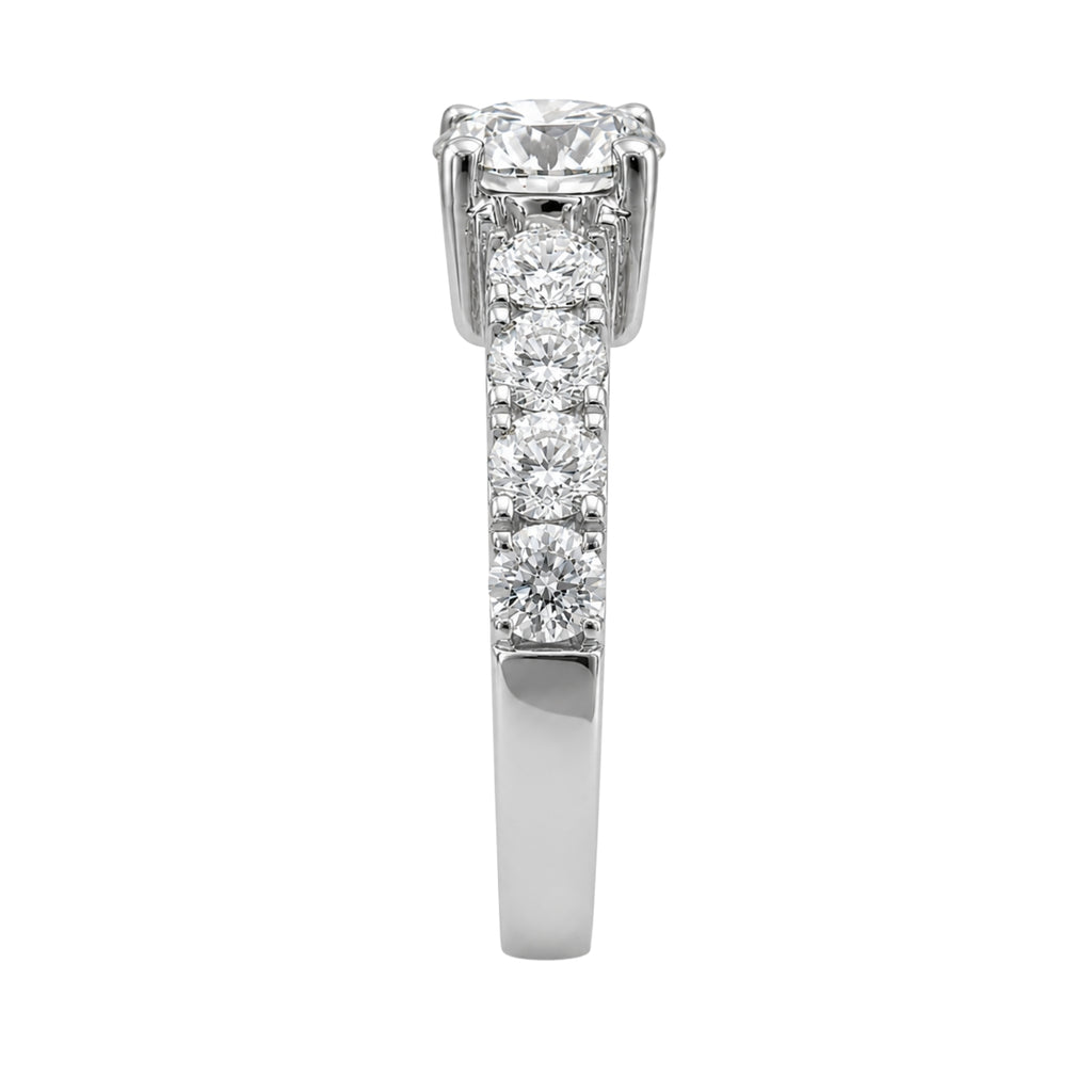 2.00 Carat T.W. Round-cut Lab Grown Diamond (F/VS+) 14K Gold Fashion Ring