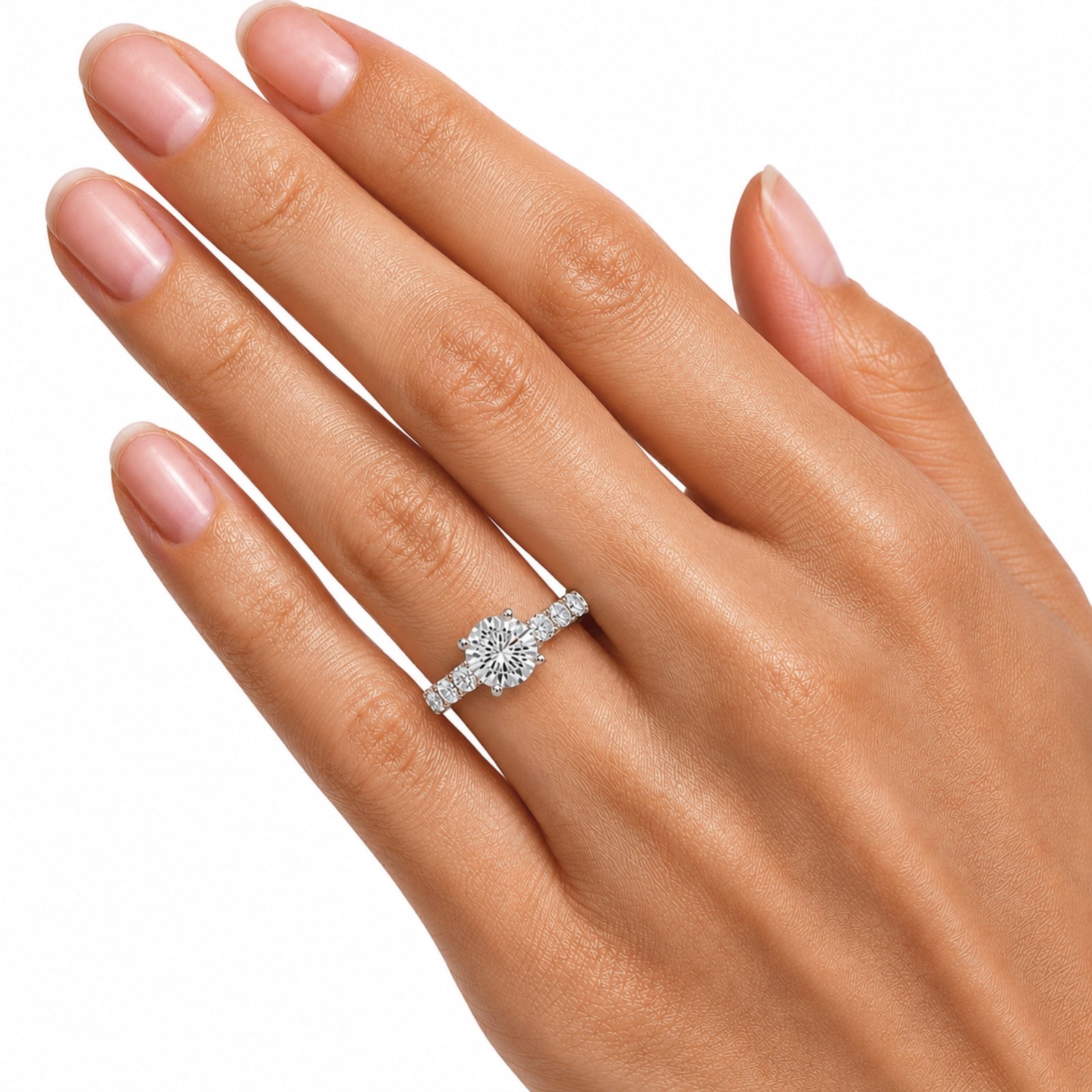 2.00 Carat T.W. Round-cut Lab Grown Diamond (F/VS+) 14K Gold Fashion Ring