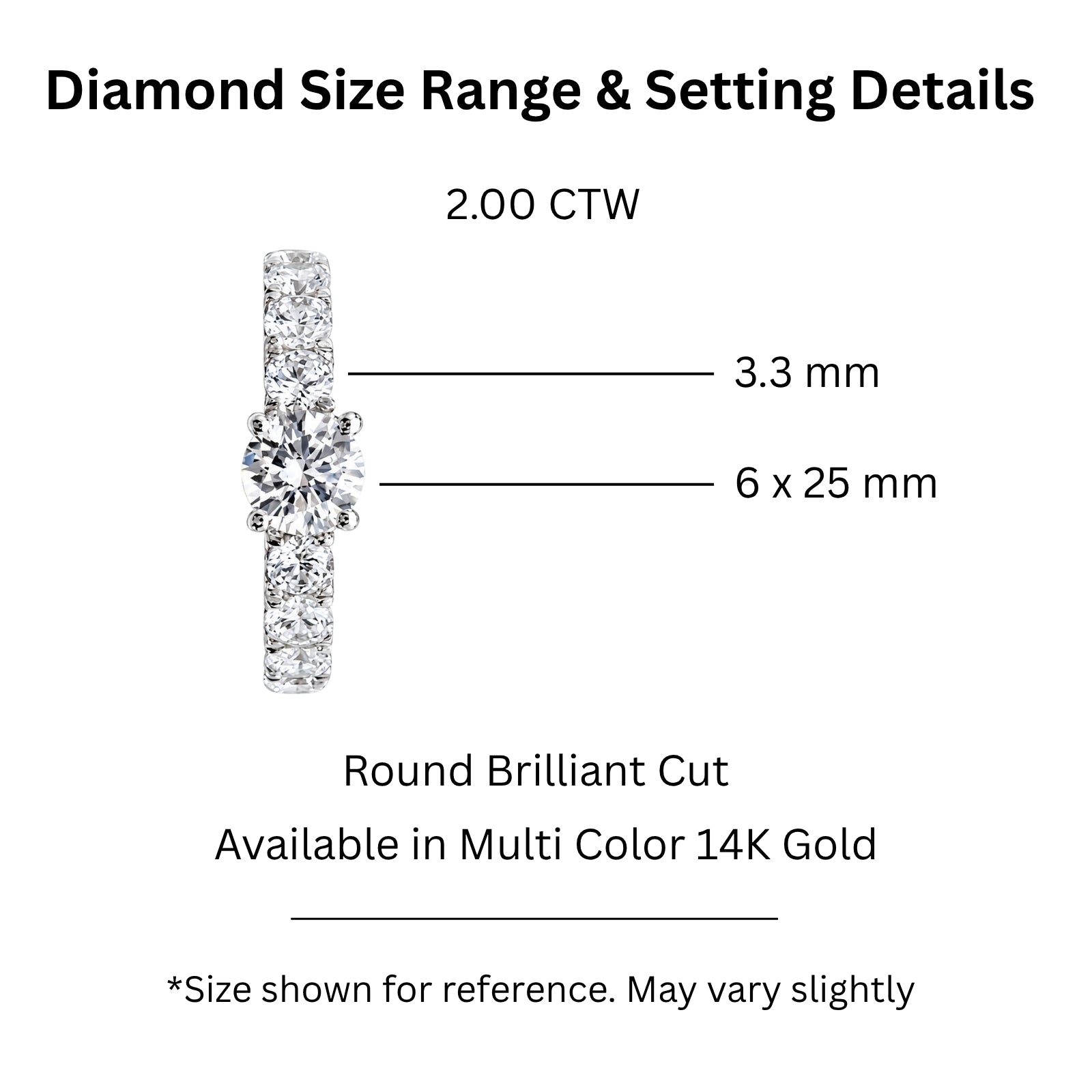 2.00 Carat T.W. Round-cut Lab Grown Diamond (F/VS+) 14K Gold Fashion Ring