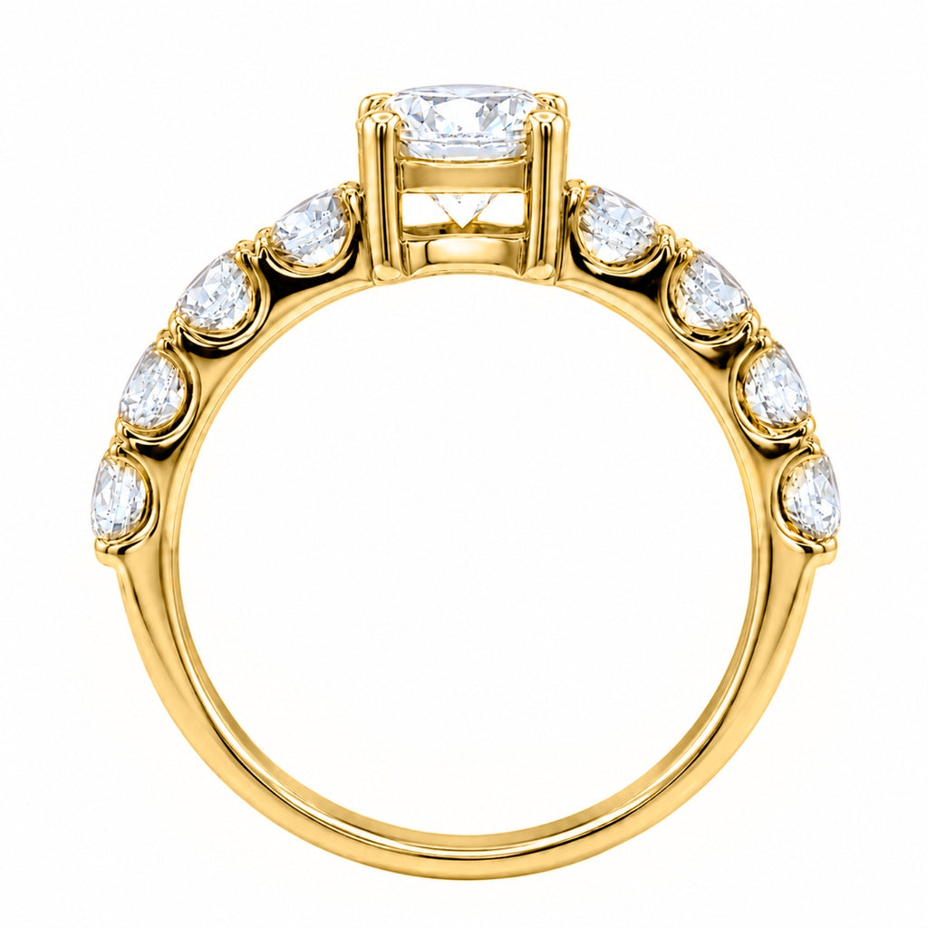 2.00 Carat T.W. Round-cut Lab Grown Diamond (F/VS+) 14K Gold Fashion Ring