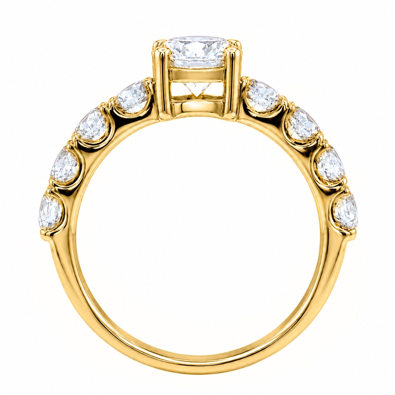 2.00 Carat T.W. Round-cut Lab Grown Diamond (F/VS+) 14K Gold Fashion Ring