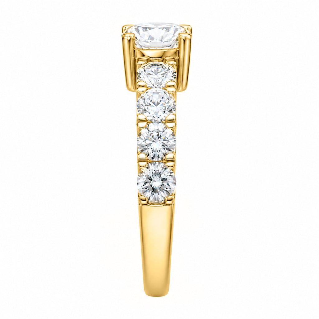 2.00 Carat T.W. Round-cut Lab Grown Diamond (F/VS+) 14K Gold Fashion Ring