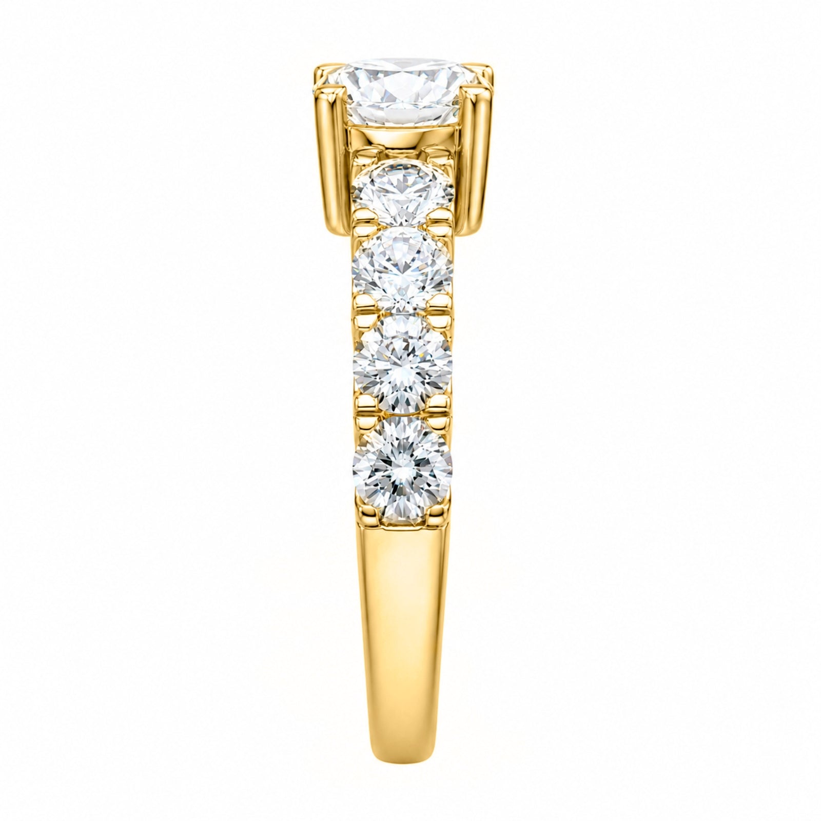 2.00 Carat T.W. Round-cut Lab Grown Diamond (F/VS+) 14K Gold Fashion Ring
