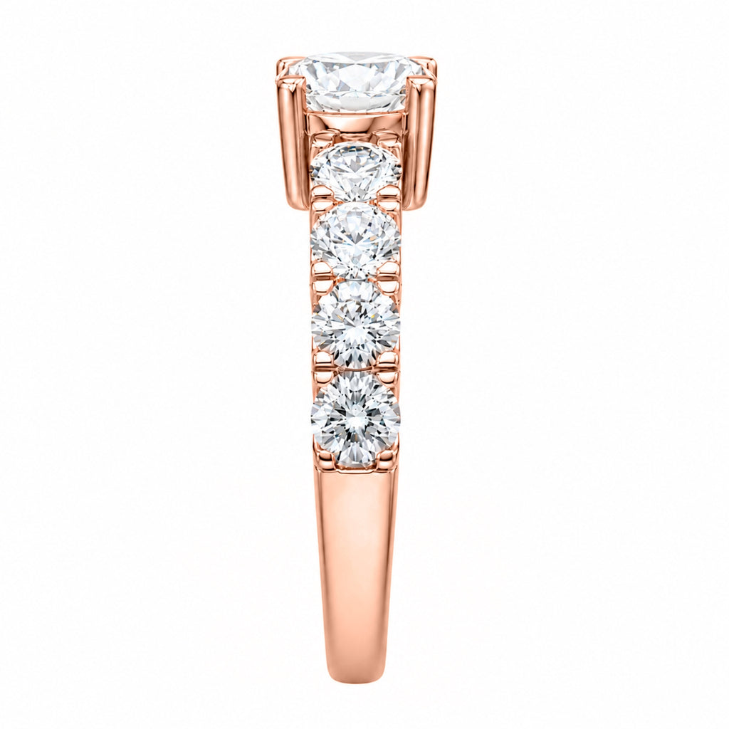 2.00 Carat T.W. Round-cut Lab Grown Diamond (F/VS+) 14K Gold Fashion Ring