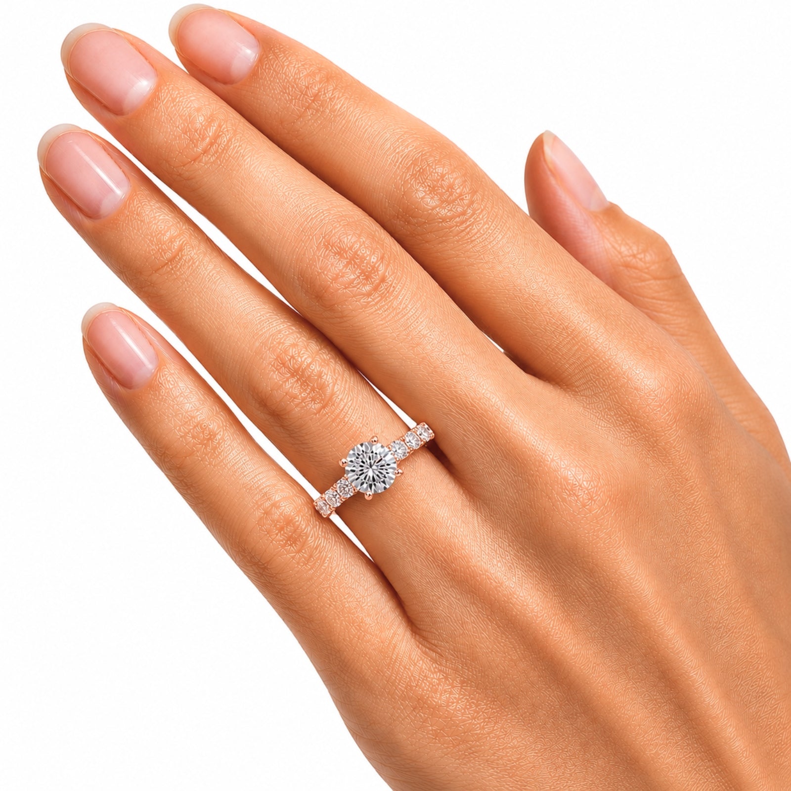 2.00 Carat T.W. Round-cut Lab Grown Diamond (F/VS+) 14K Gold Fashion Ring