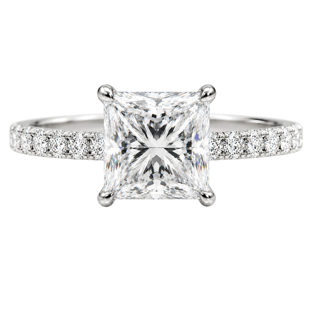 1-6 ctw Princess Solitaire Wedding Ring