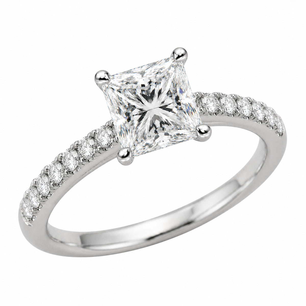 1-6 ctw Princess Solitaire Wedding Ring