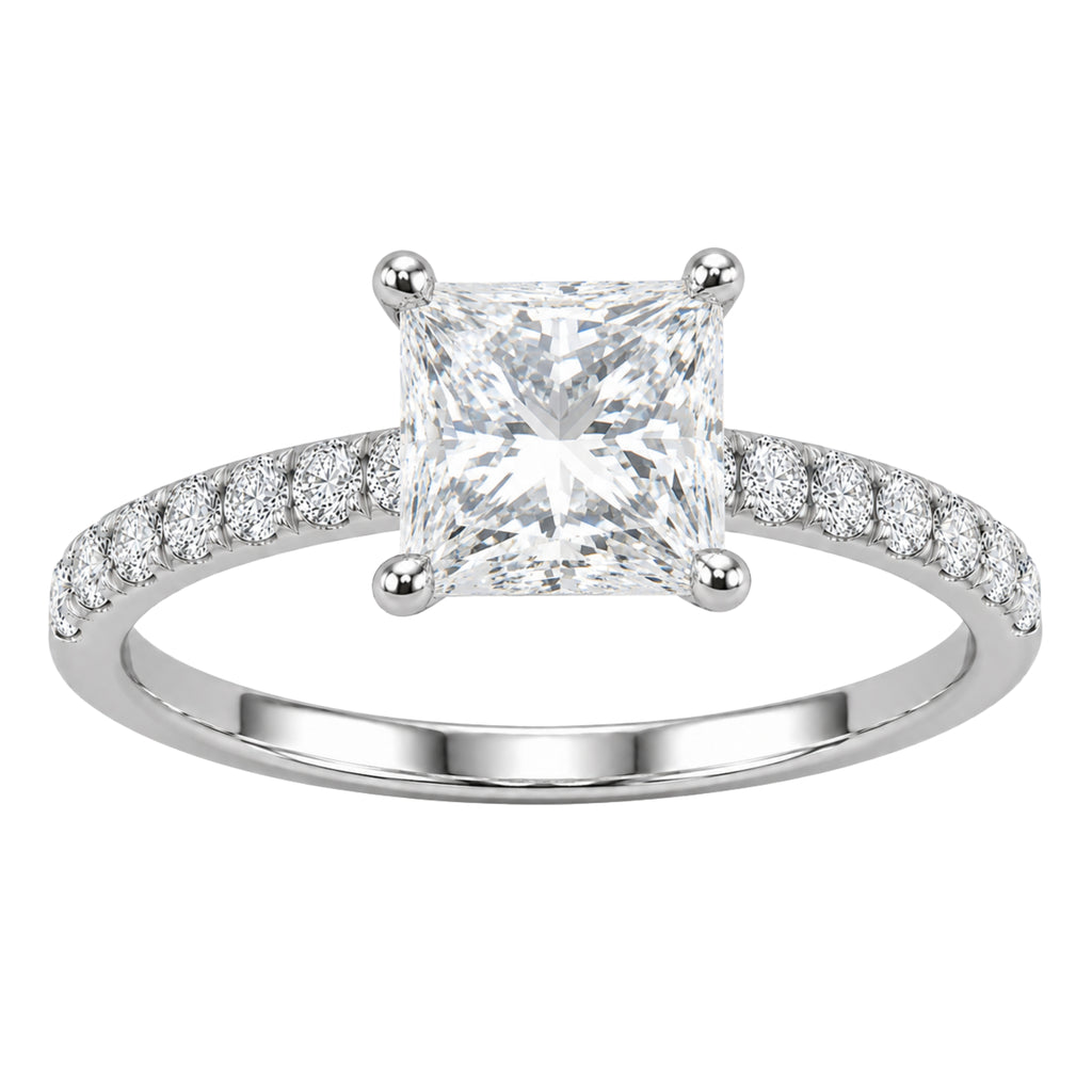 1-6 ctw Princess Solitaire Wedding Ring