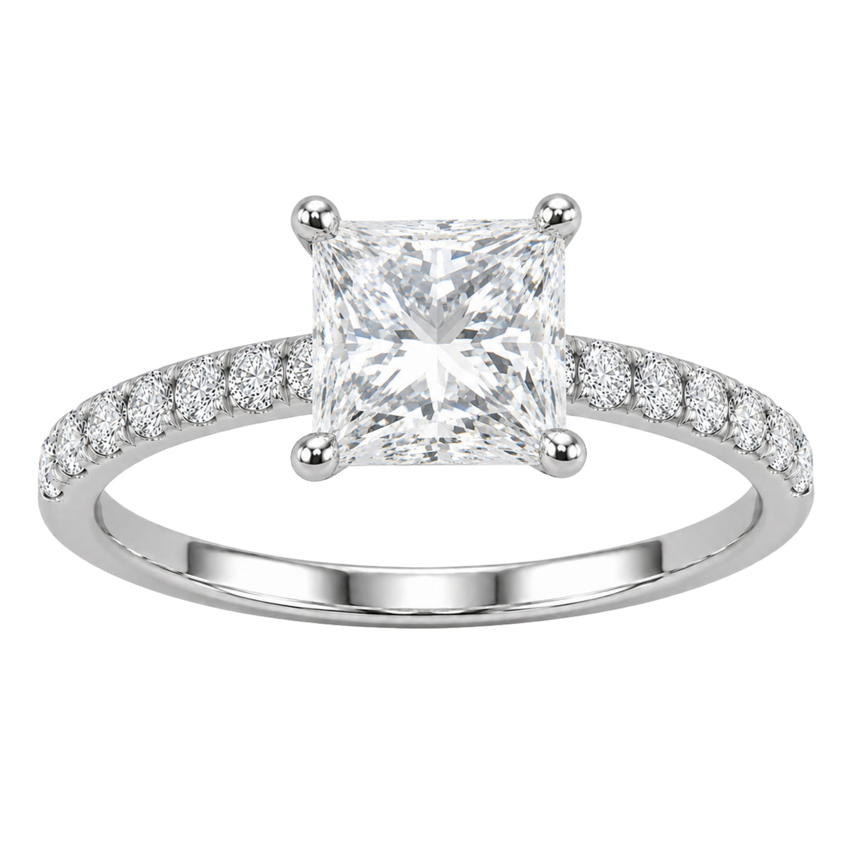 1-6 ctw Princess Solitaire Wedding Ring