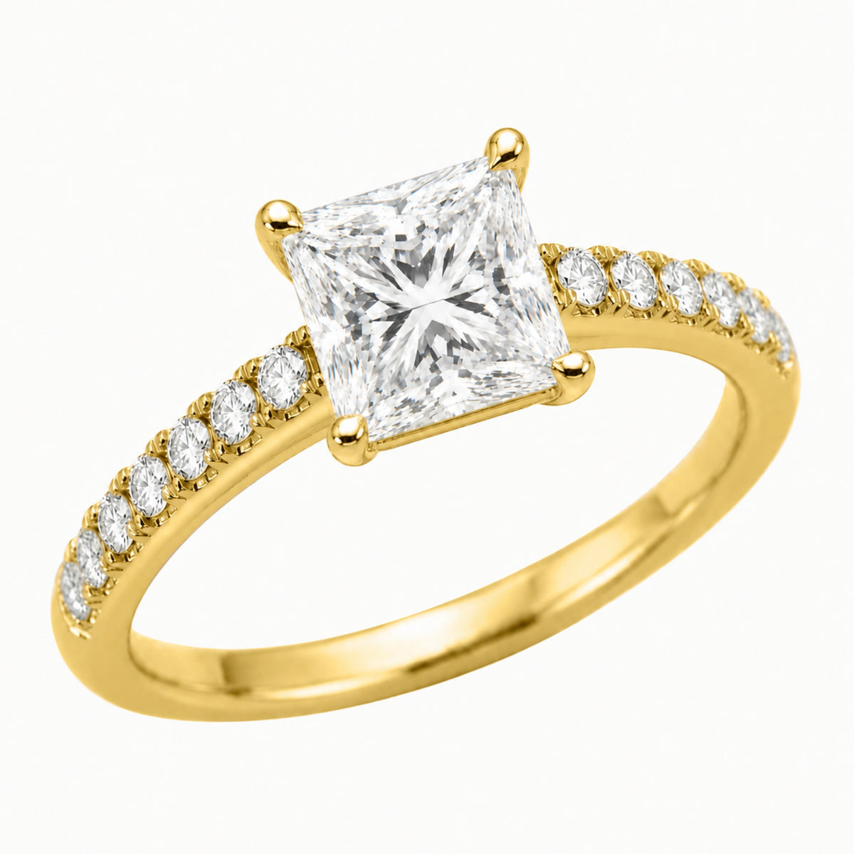 1-6 ctw Princess Solitaire Wedding Ring
