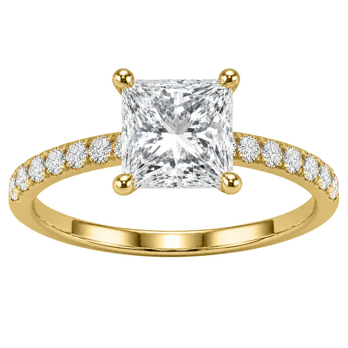 1-6 ctw Princess Solitaire Wedding Ring
