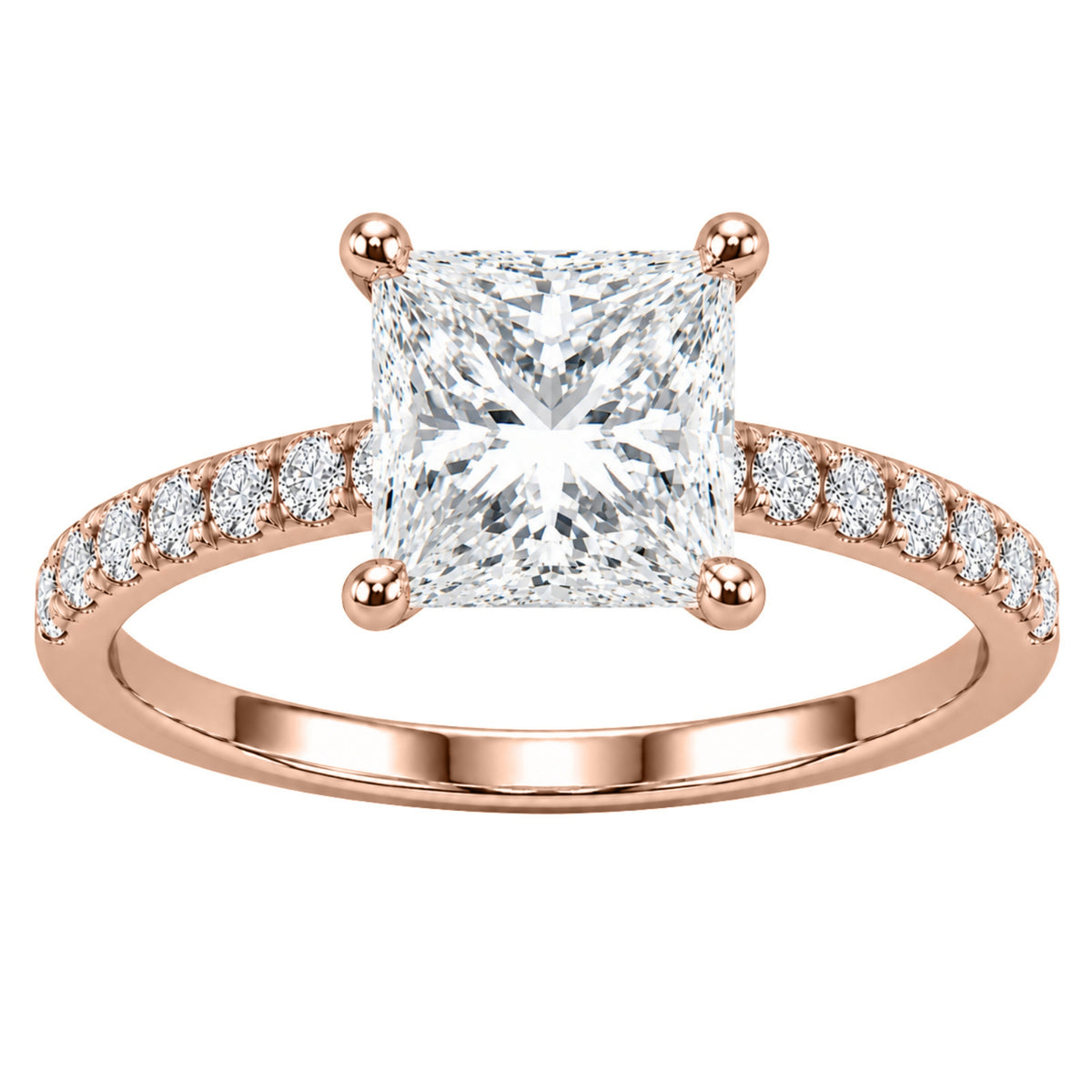 1-6 ctw Princess Solitaire Wedding Ring