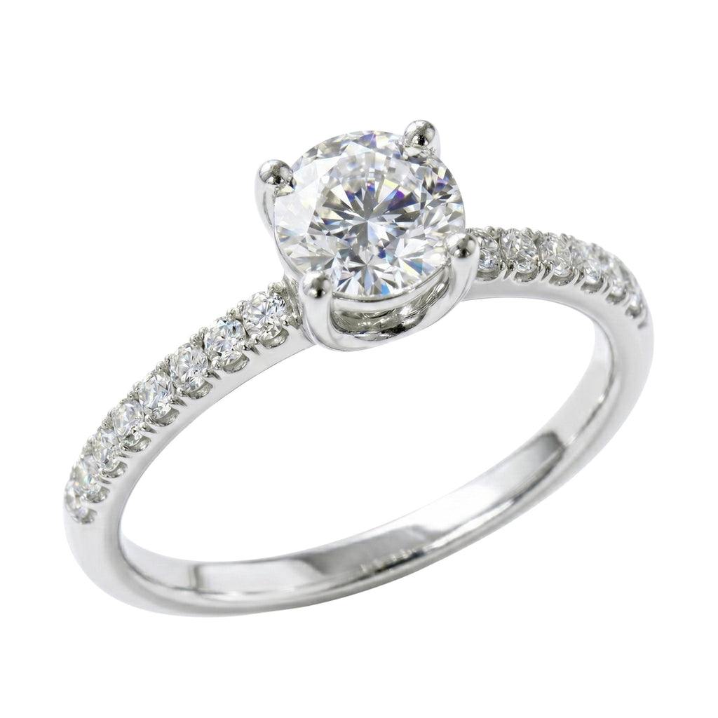 Diamonair Solitaire Band Ring Set - Lab Grown Diamond 14K Gold Solitaire Band Ring