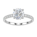 1.50-4.50 Carat T.W. Round-cut Lab Grown Diamond (F/VS+) 14K Gold Solitaire Band Ring