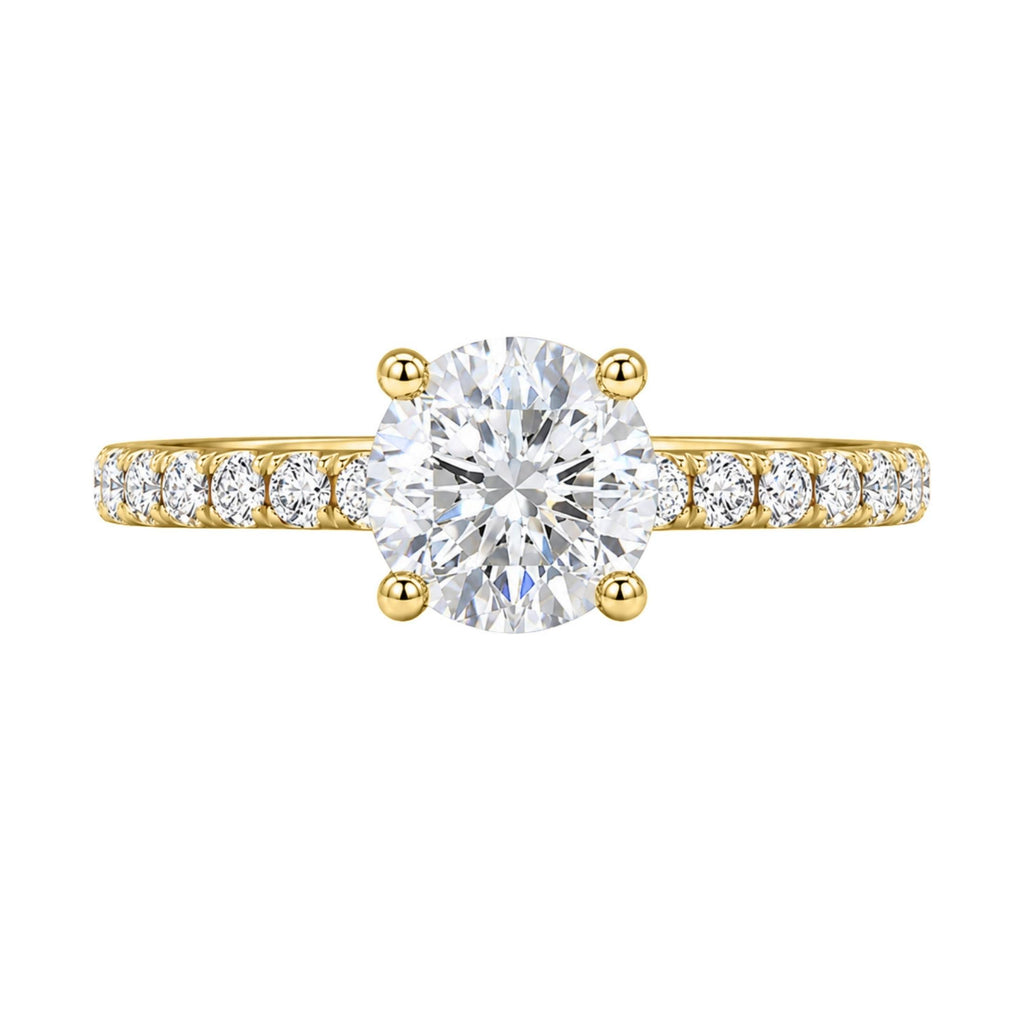 Diamonair Solitaire Band Ring Set - Lab Grown Diamond 14K Gold Solitaire Band Ring