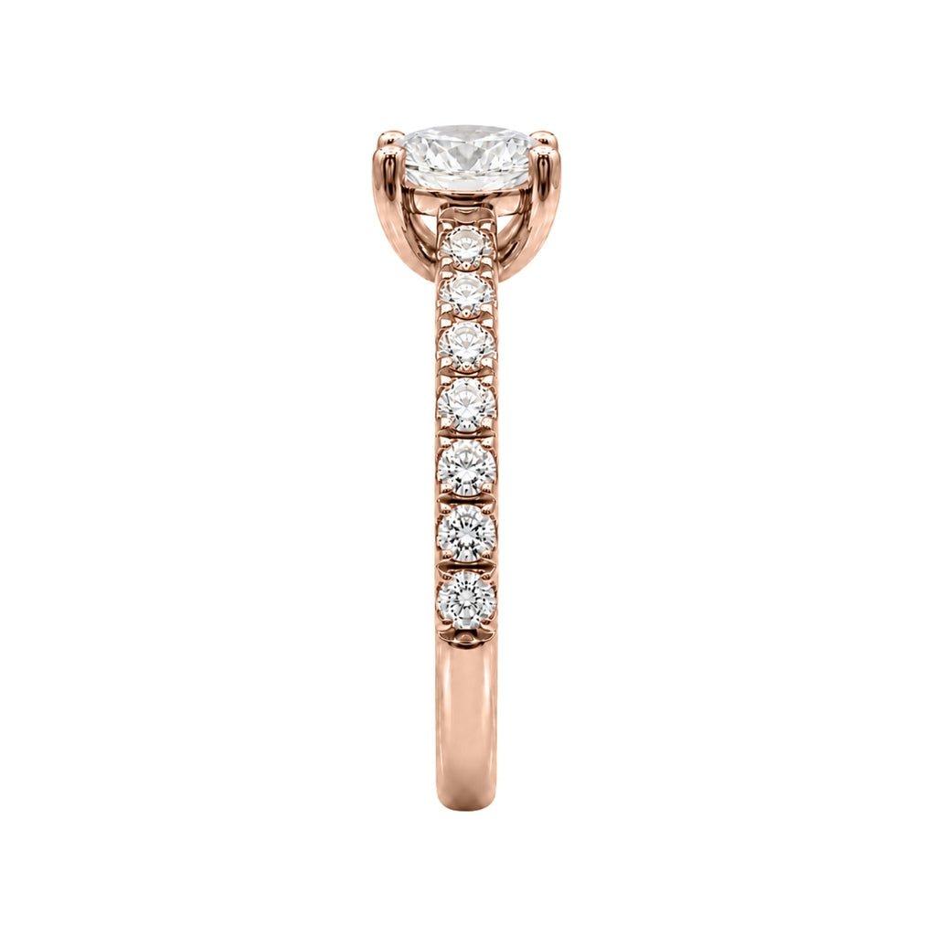 1.50-4.50 Carat T.W. Round-cut Lab Grown Diamond (F/VS+) 14K Gold Solitaire Band Ring