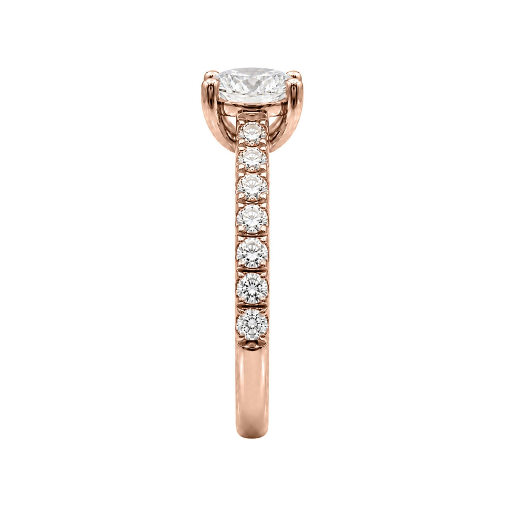 Diamonair Solitaire Band Ring Set - Lab Grown Diamond 14K Gold Solitaire Band Ring