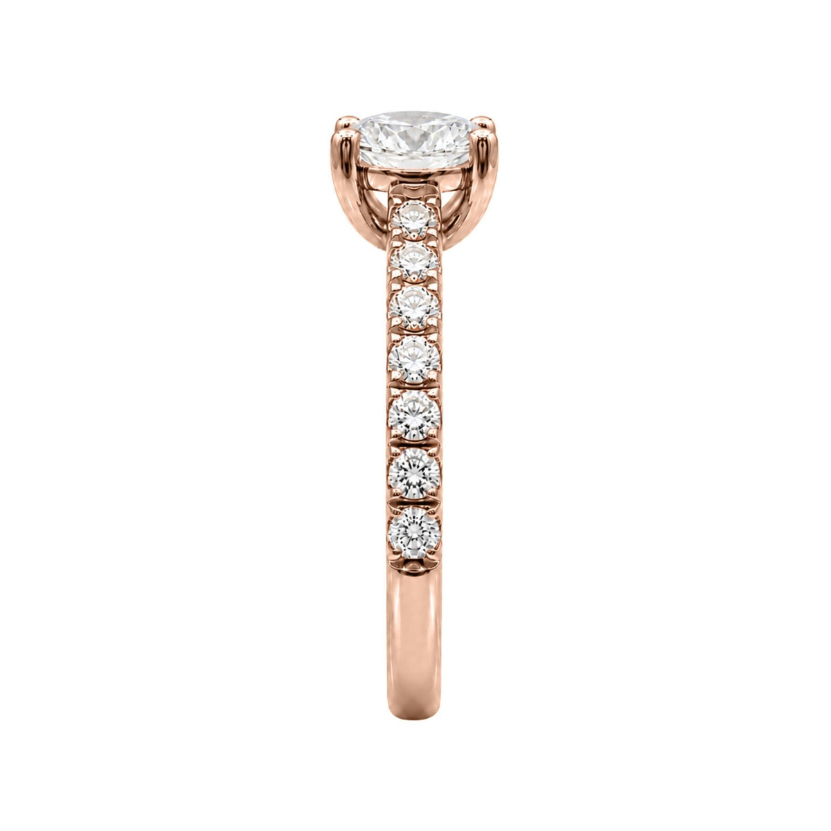 Diamonair Solitaire Band Ring Set - Lab Grown Diamond 14K Gold Solitaire Band Ring