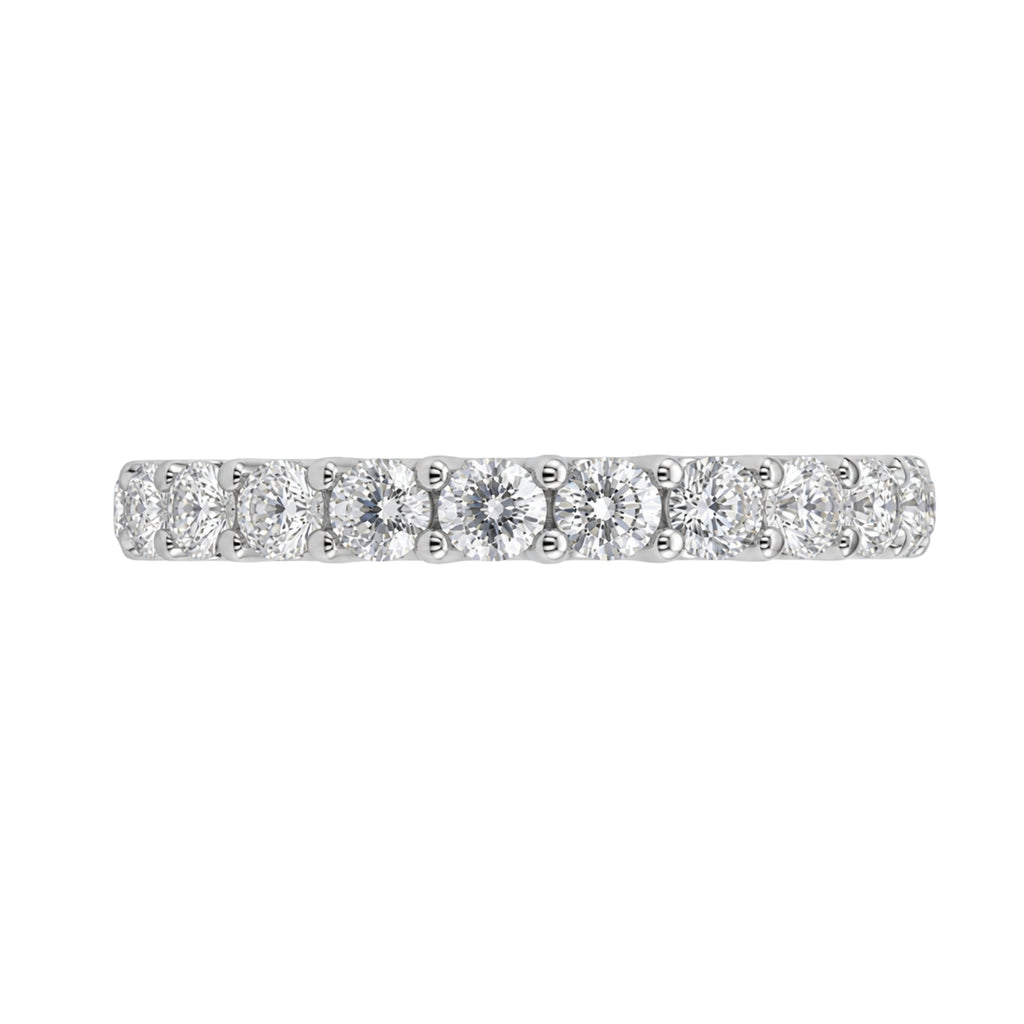 0.50 -1.00 Carat T.W. Round-cut Lab Grown Diamond (F/VS+) 14K Gold 13 Stone Band Ring