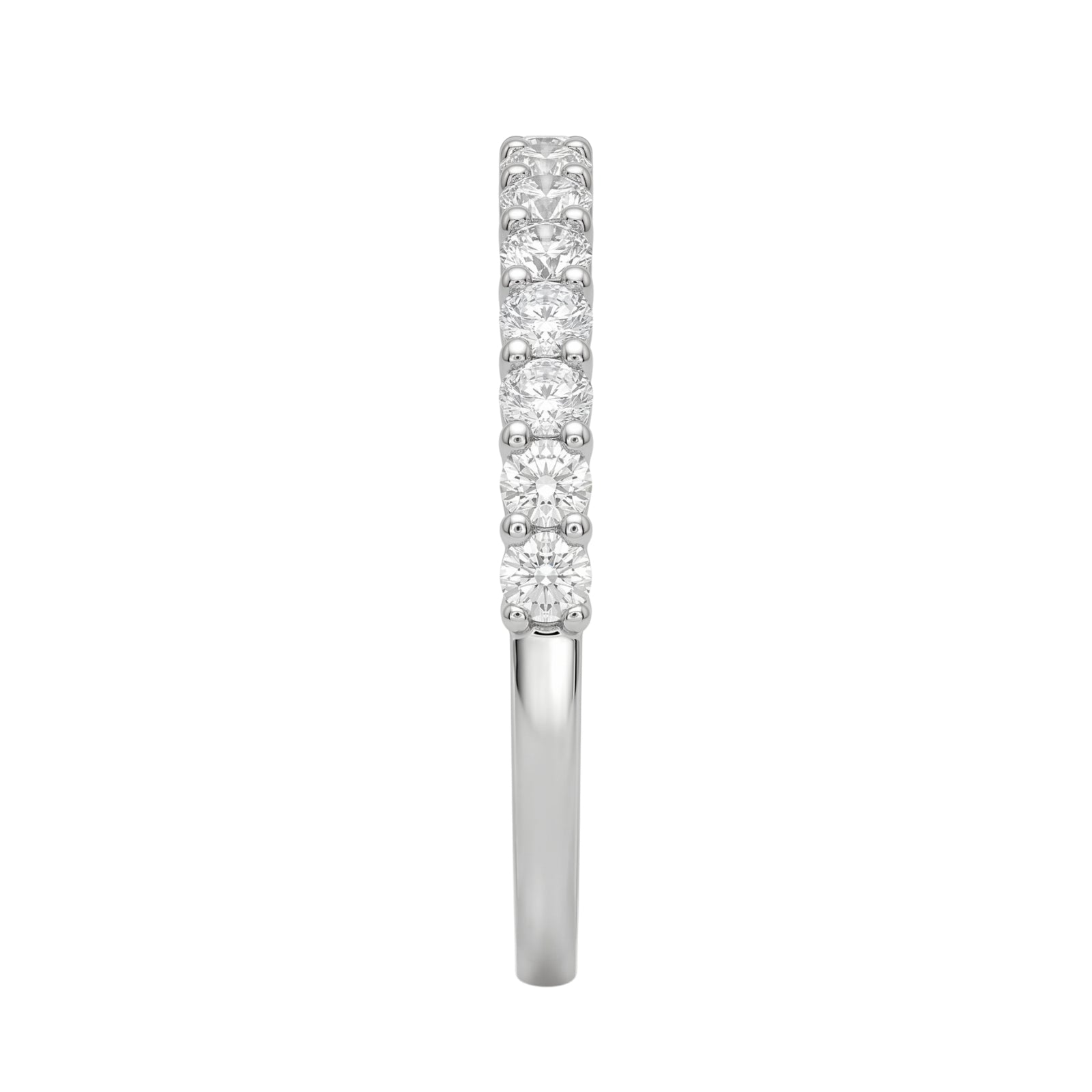 0.50 -1.00 Carat T.W. Round-cut Lab Grown Diamond (F/VS+) 14K Gold 13 Stone Band Ring
