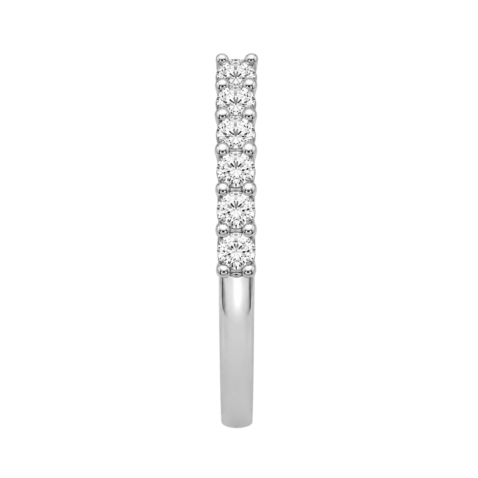1.00 -3.00 Carat T.W. Round-cut Lab Grown Diamond (F/VS+) 14K Gold 11 Stone Band Ring