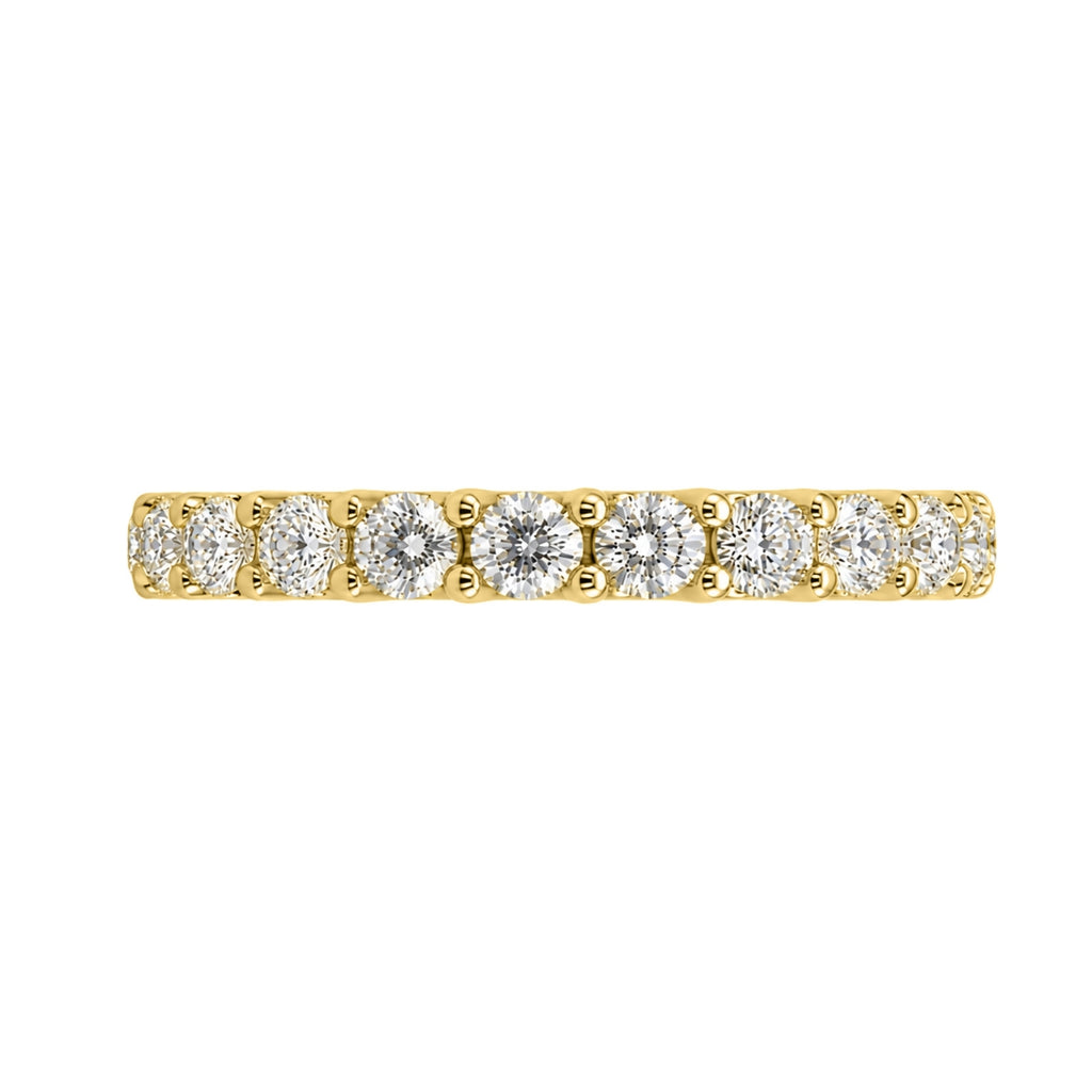 1.00 -3.00 Carat T.W. Round-cut Lab Grown Diamond (F/VS+) 14K Gold 11 Stone Band Ring