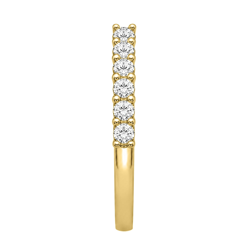 1.00 -3.00 Carat T.W. Round-cut Lab Grown Diamond (F/VS+) 14K Gold 11 Stone Band Ring